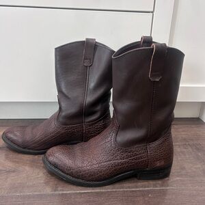 Red Wing Shoes Brown Leather Western Pull-On Boots